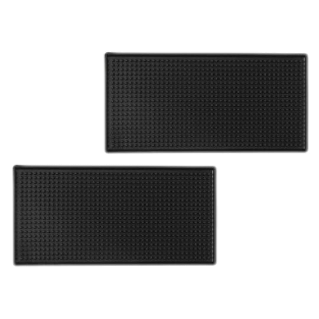 ateena バーマット カウンター ラバーマット bar 水切り シンク キッチン グラス 食器 (30cm×15cm×2個)