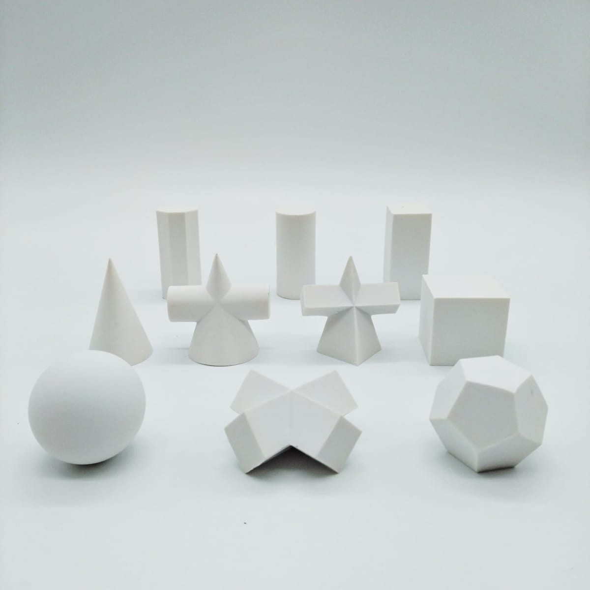 COZENTA デッサン モチーフ 幾何学 模型 立体 オブジェ ブロック モデル アート 工芸 10個セット