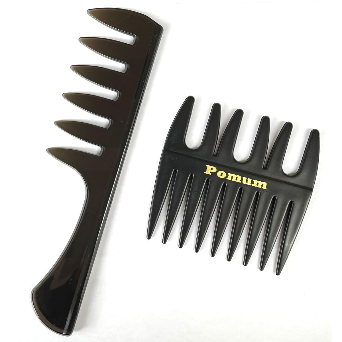 メッシュコーム Pomum 2点セット 櫛 メンズ 男性 粗め バーバー 日本製 (メッシュコーム＆ワイドメッシュコーム)
