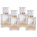 Crystal craft 香水 アトマイザー 持ち運び スプレー容器 アルコール 詰め替え 30ml 50ml【4個セット】