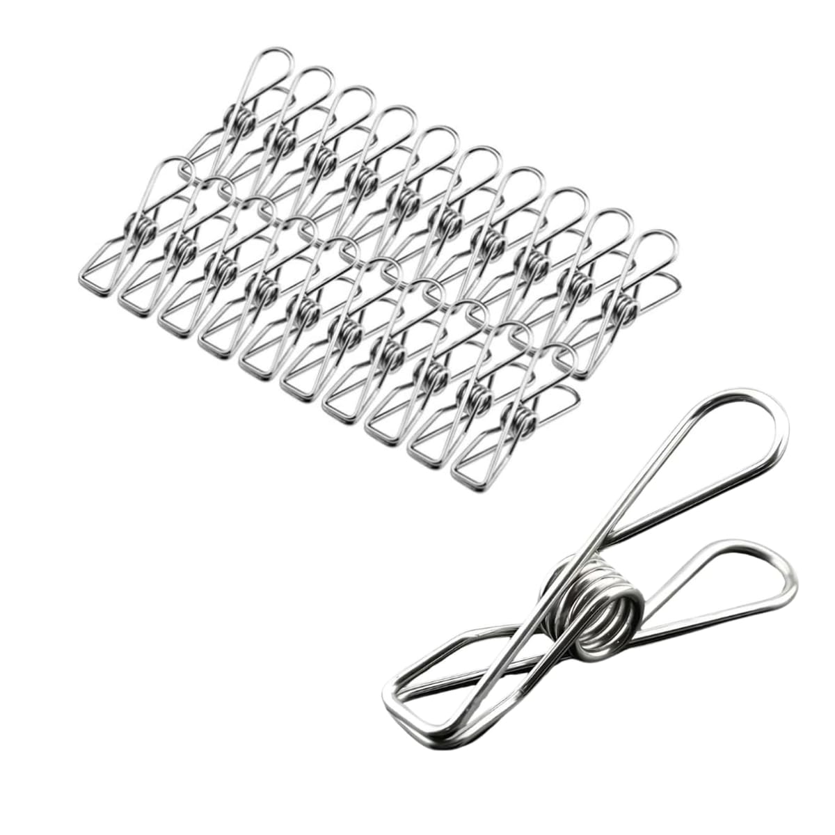 Akaaka 洗濯ばさみ 洗濯バサミ ステンレス 強力 おしゃれ 防風洗濯ばさみ 室内 室外 洗濯物干しピンチ ..