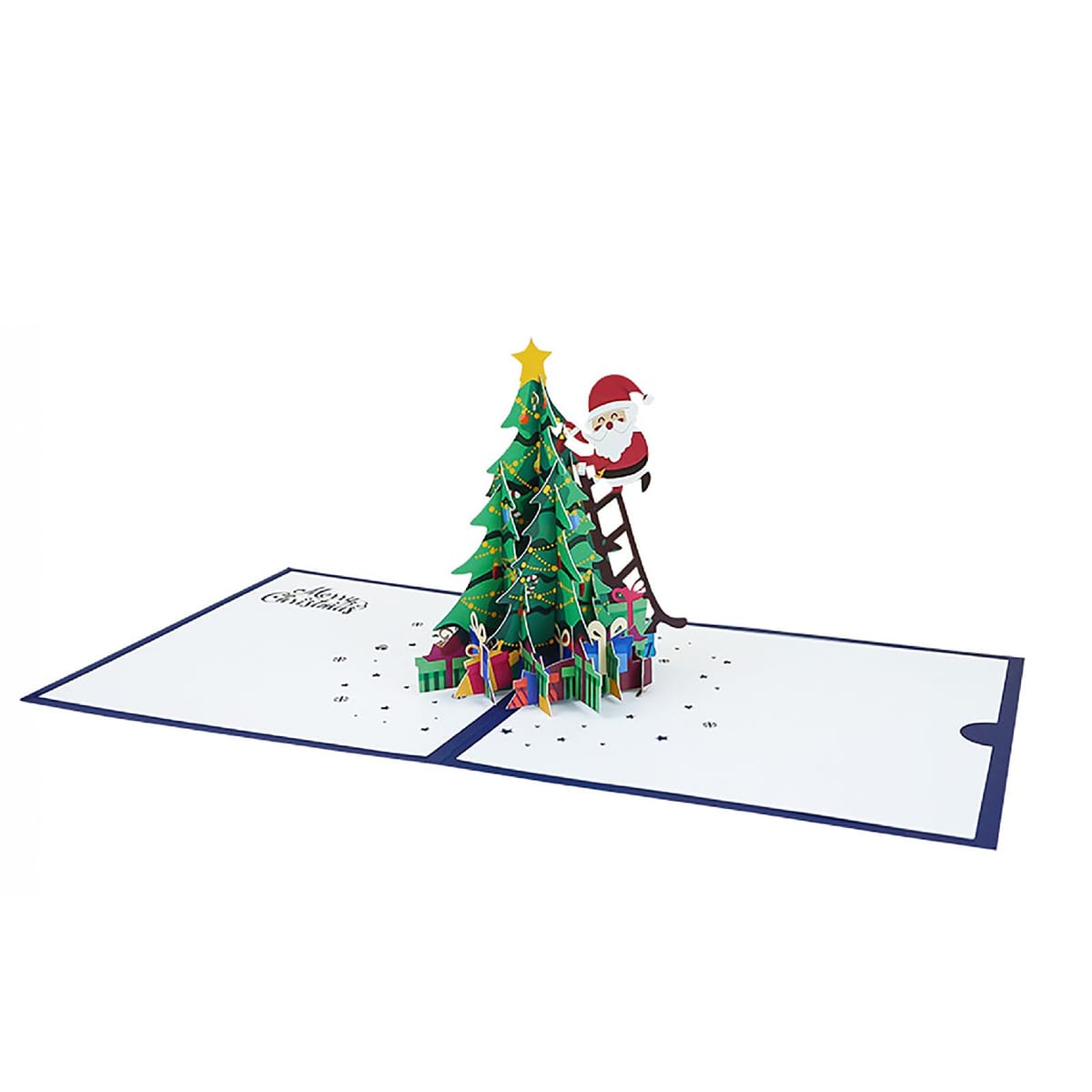 CAWKAY 3Dクリスマスカード クリスマスツリー 立体ポップアップカード 折りたたみ 記念日 飛び出すカード サンタ お祝い ギフト