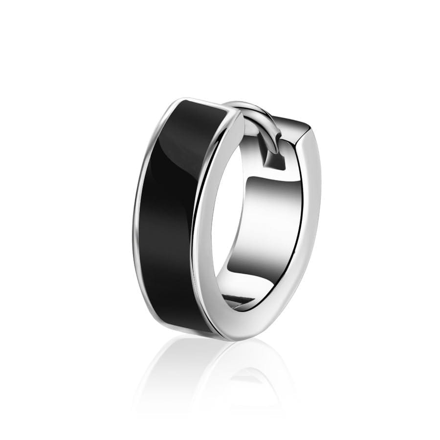 Black Pearl - AREUM ピアス シンプル 黒 ソヌ 着用モチーフ 片耳1つ入り 韓国アクセサリー メンズ レディース SUNOO