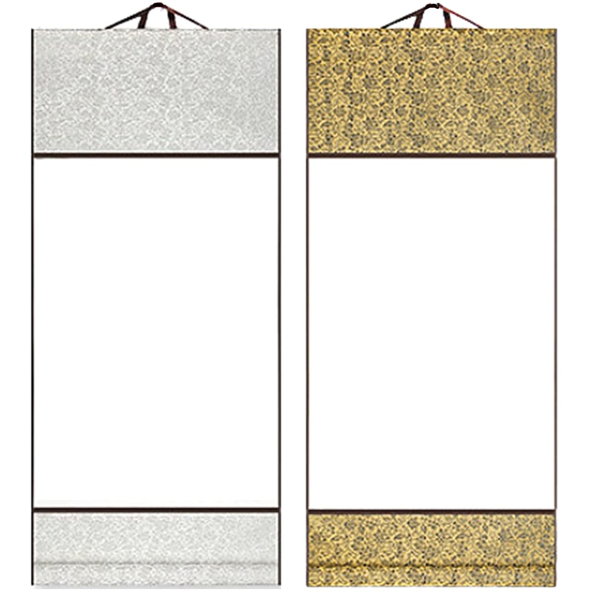 heizi 掛け軸 無地 2枚セット 半紙 書道 巻物 画仙紙 和紙 習字 書初め 水墨画 白紙