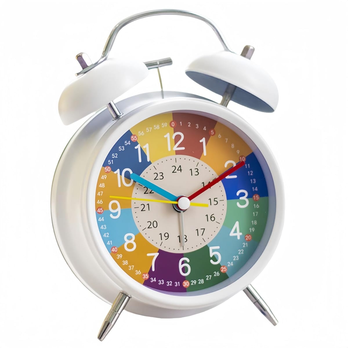YYDS 大音量 置き時計 おしゃれ アナログ 静音 アラーム 爆音 うるさい 絶対起きれる目覚まし時計 子供 知育 目覚ましどけい 可愛い 爆音めざまし時計 ベル音 絶対に起きる目覚まし 連続秒針 小学生のお祝い 子供の勉強用 盤面表記 学習 補助数字のサムネイル