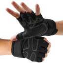 AdLife トレーニンググローブ ジム 筋トレ 懸垂 手首 固定 グローブ リストラップ 高弾圧性パッド 耐久性 通気性 滑り止め 無地 メンズ