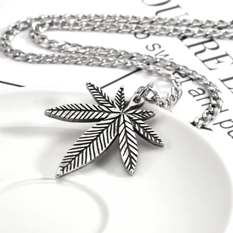 Web shop 8tailの[HARGIO] ネックレス メンズ マリファナ ヒップホップ ストリート レゲエ 大麻 草 Weed ウィード シルバー チェーン チェーンネックレス HIPHOP｜アングル3