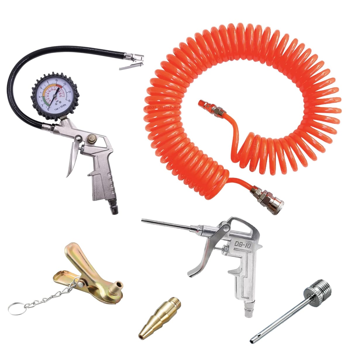 PLEAVIT エアツール エアーコンプレッサー用 セット 高耐久 交換用ノズル 空気圧ツール コンプレッサー..