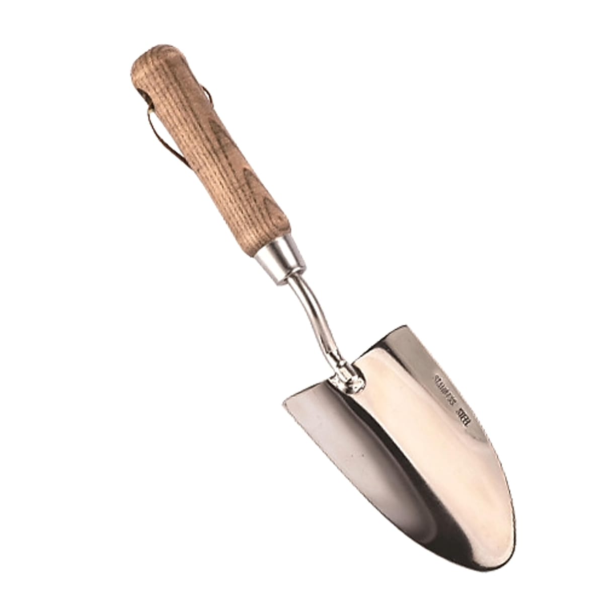 スコップ 園芸 小型｜ガーデニング ステンレス製 スコップ 木製ハンドル付き 抜根 草取り 移植 植え替..