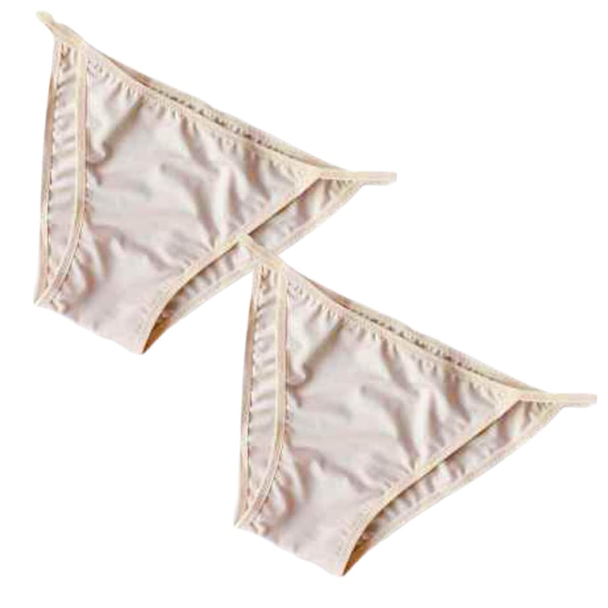 [LIMSE] 水着インナーショーツ レディース 2枚セット スイムショーツ ビキニボトムス タンキニ対応 透けない 砂防止 軽量 薄手 水着の下に履くインナー プール 海 ビーチ 夏用 フリーサイズ（ベージュ2枚）