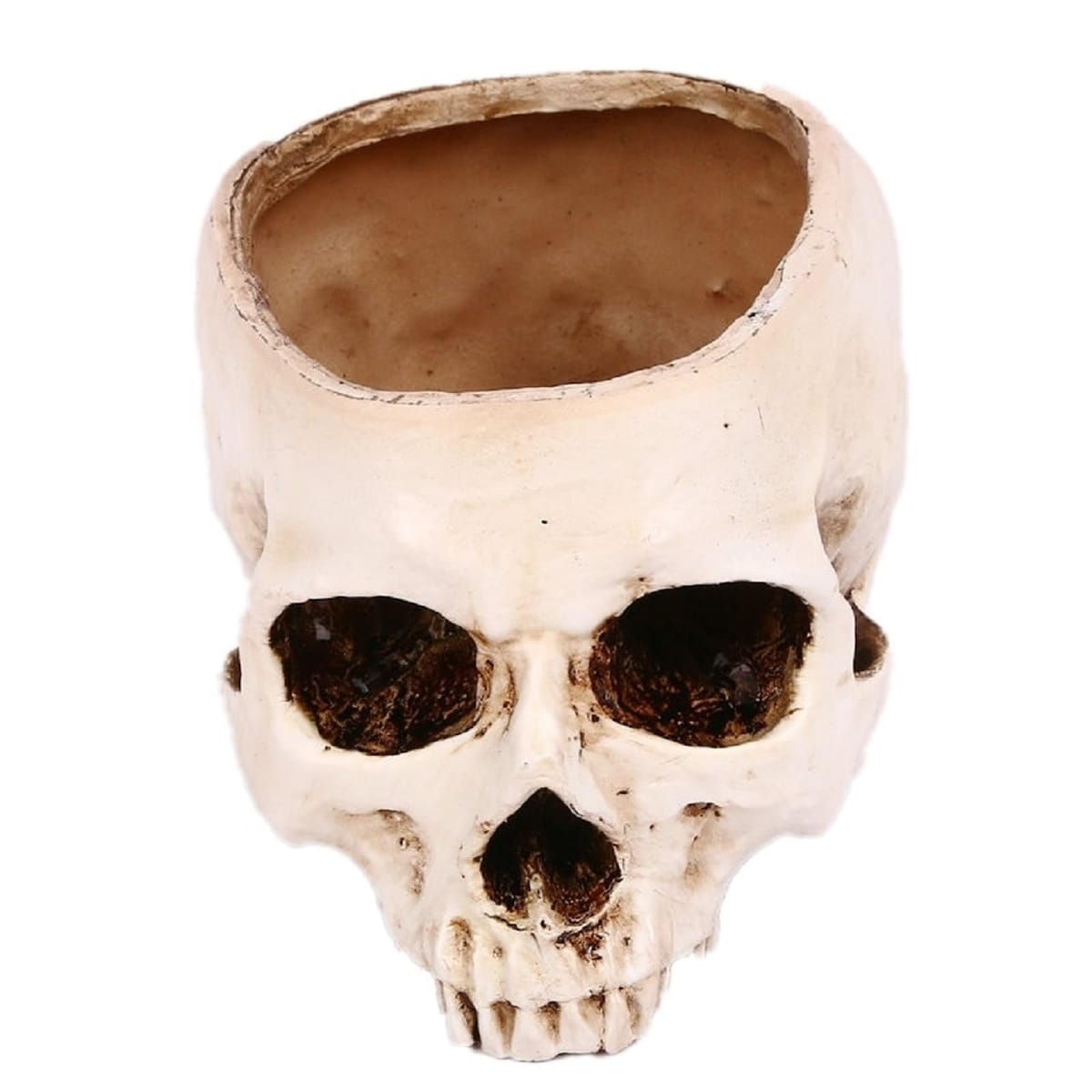 [Queen-b] ドクロ ガラ空き インテリア 植木鉢 プランター 小物入れ 頭蓋骨 髑髏 骸骨 ガイコツ スカル..