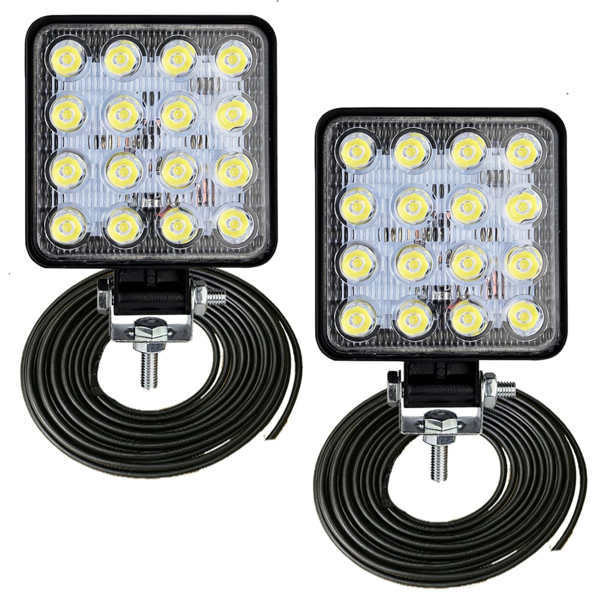 FAINDLAN ワークライト 作業灯 led ライト車 12V 24V 兼用 小型 ホワイト 防水 照明 屋外トラック 2mコ..