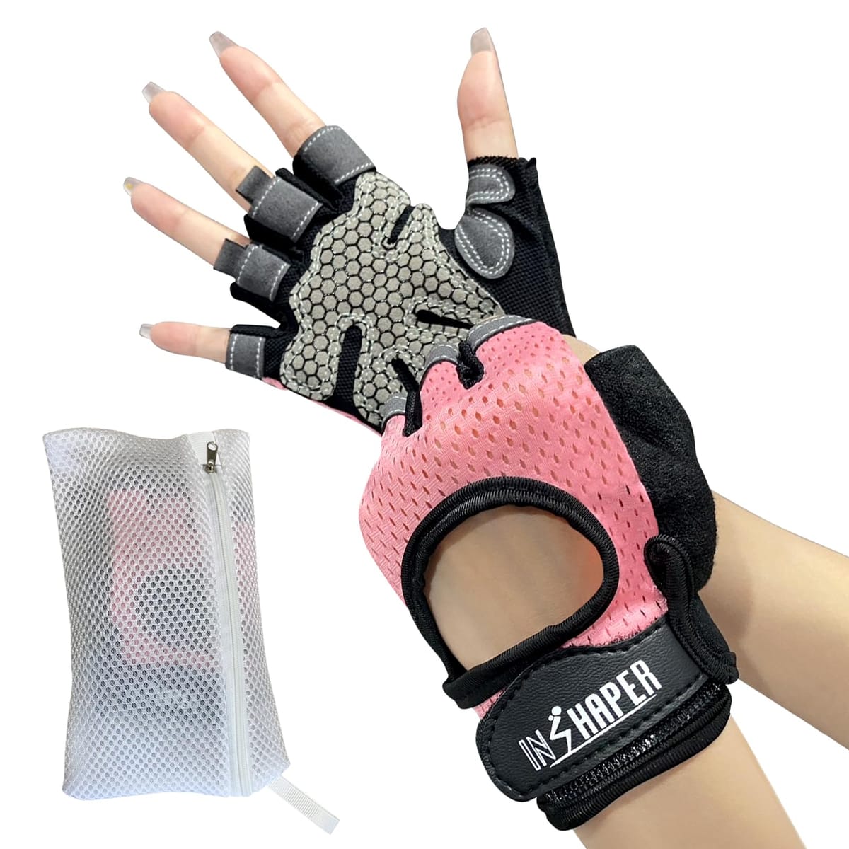 INSHAPER 筋トレ トレーニンググローブ レディース 懸垂 マメ防止 女性のための フィットネス ジム 手..