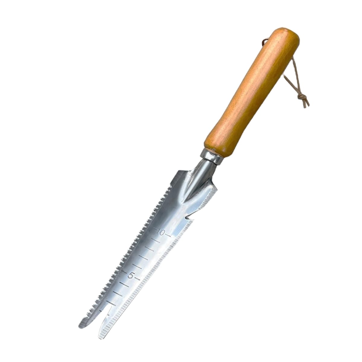 草むしり道具 雑草取り器具 5in1 除草ツール｜根こそぎ抜ける 多機能草抜き ステンレス製 草取り道具 園芸用 芝生・庭・畑の手入れに最適 木製グリップ 軽量 目盛付き