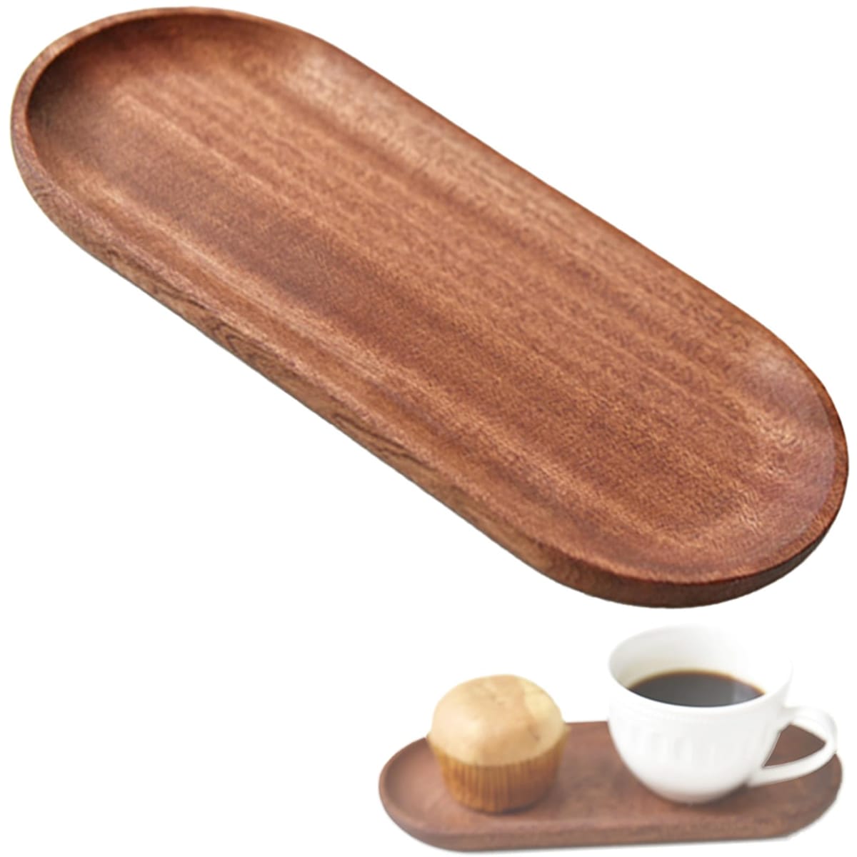 Alpha Depot 木製キャッシュトレイ 小物トレー カルトン ペントレイ おしゃれ 北欧風 カフェ風 コンパクト ナチュラルウッド