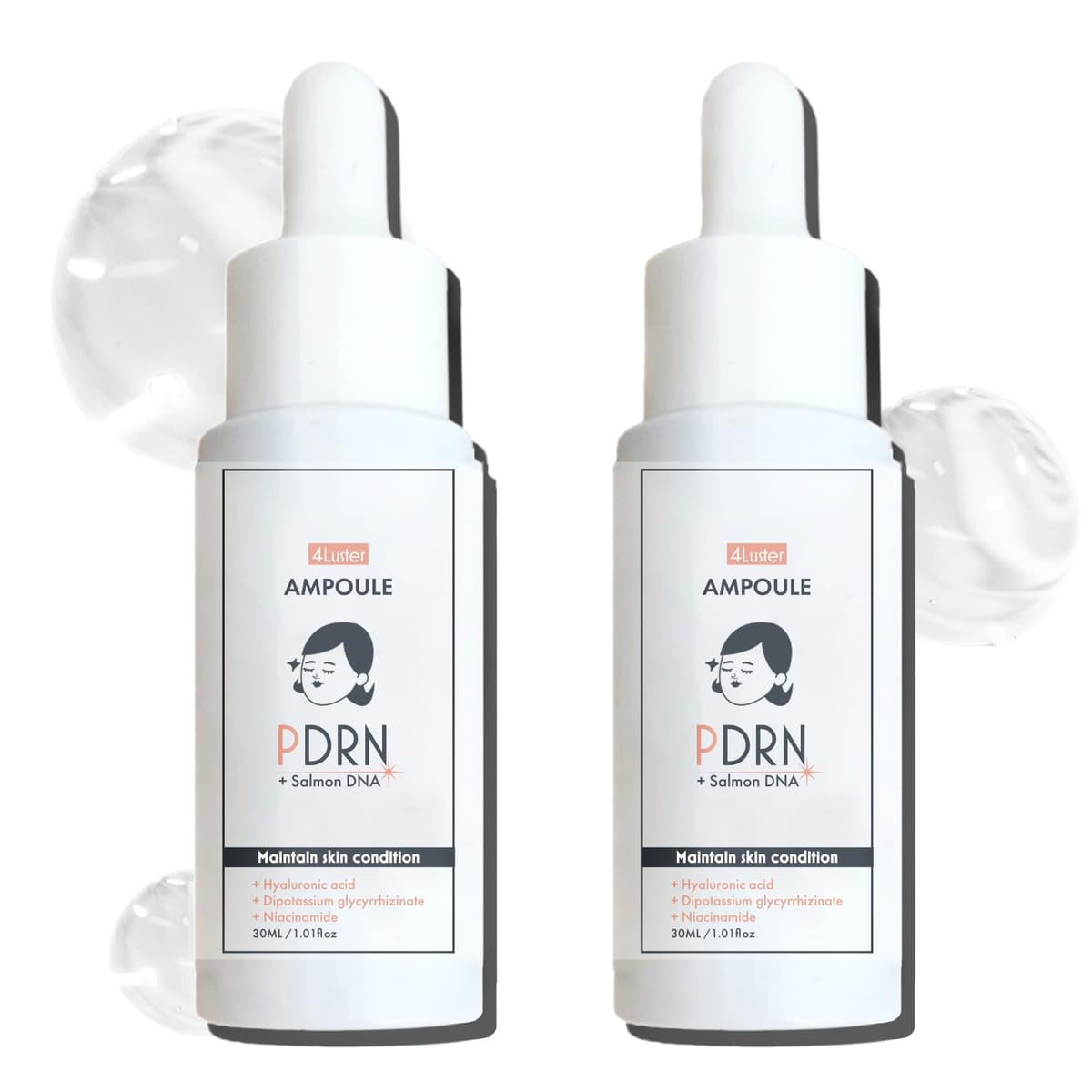 【PDRN美容液】4Luster(フォーラスター) PDRNアンプル 30ml ×2本セット 国内製造 [加水分解ヒアルロン..