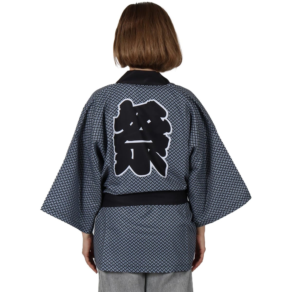 [FABULOUS TIME] はっぴ 法被 祭 腰ひも付き 男女兼用 日本 伝統 柄 渋い イベント 行事 おもてなし 外..