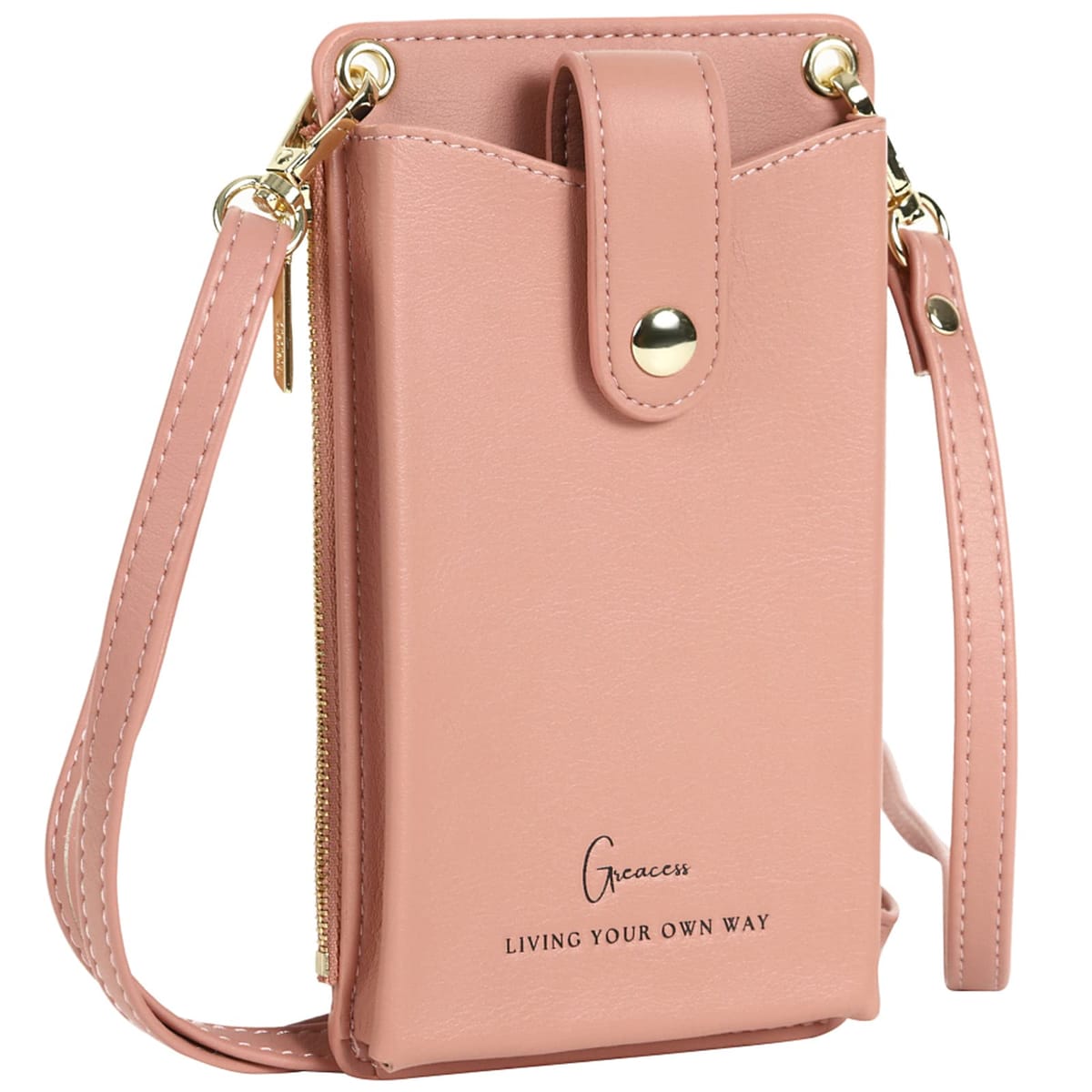 Greacess スマホポーチ レディース スマホショルダー 携帯ポーチ 斜め掛け ポシェット 縦型