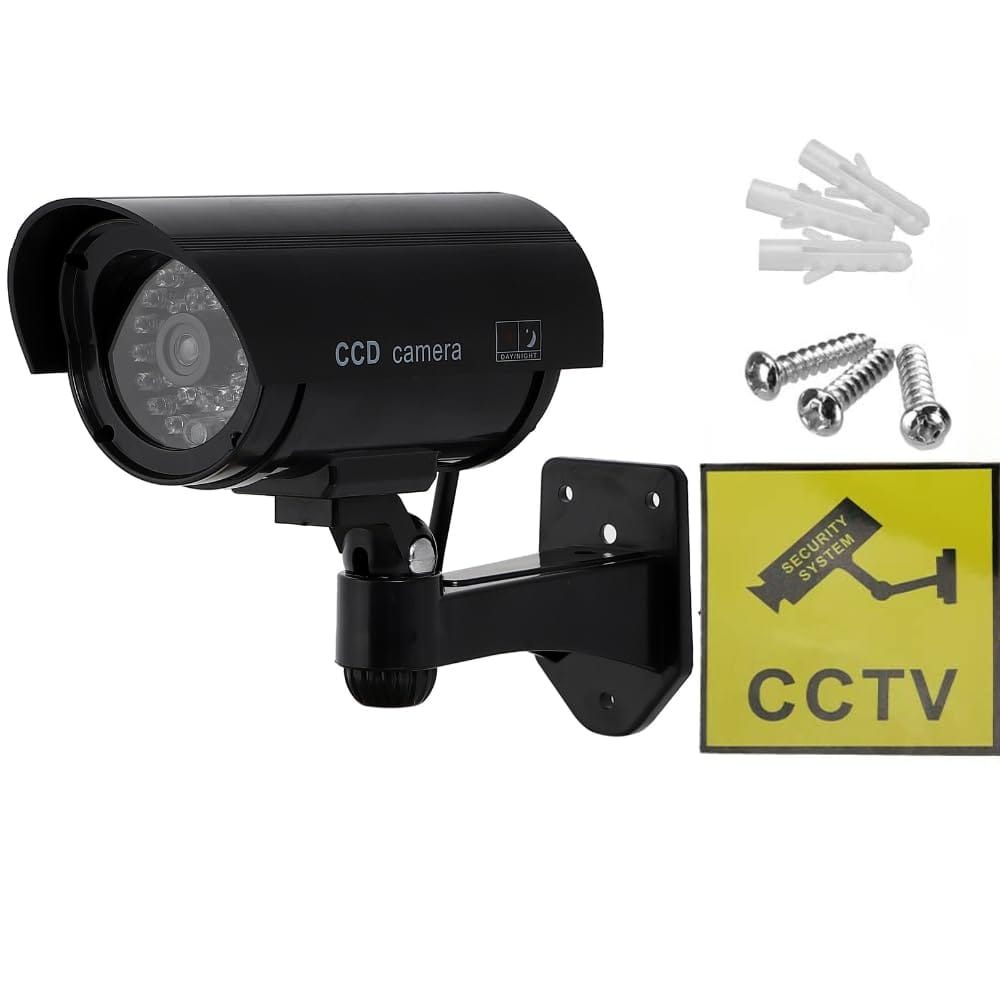 AoAkiSORA 防犯対策 ダミーカメラ 防犯カメラ 監視カメラ 不審者対策 注意喚起 フェイク カモフラージュ LEDライト点滅 電池式 配線不要 電源不要 角度調整 取付簡単 フェイクカメラ 屋外 屋内 玄関 車庫