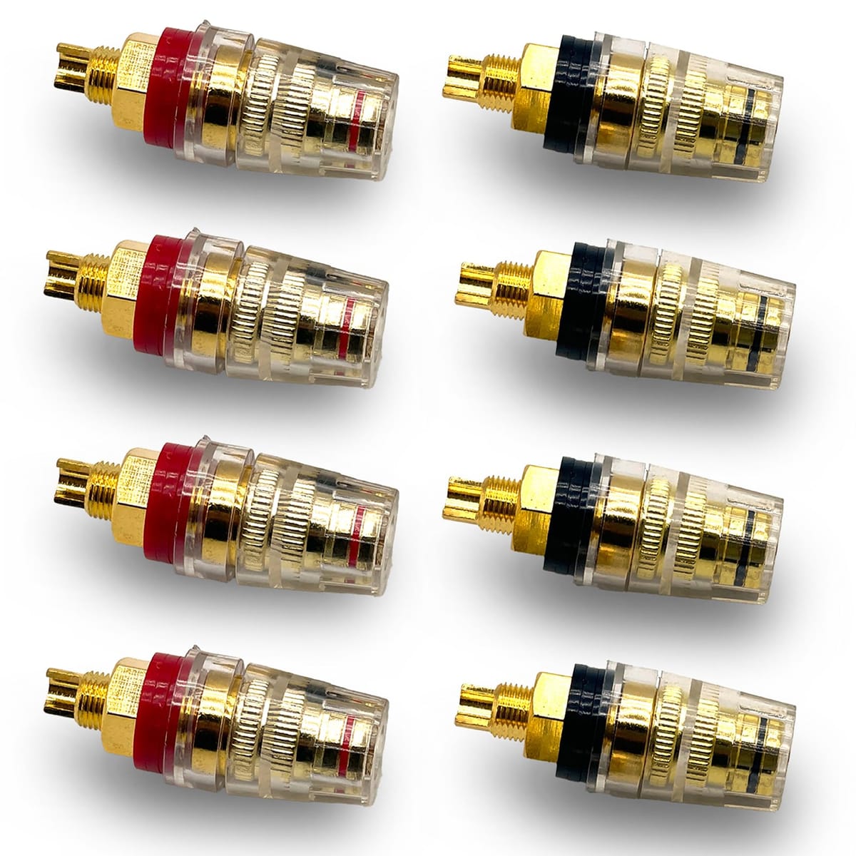 YESprime スピーカーターミナル 端子 バインディング ポスト バナナプラグ 対応 真鍮 金メッキ ターミ..