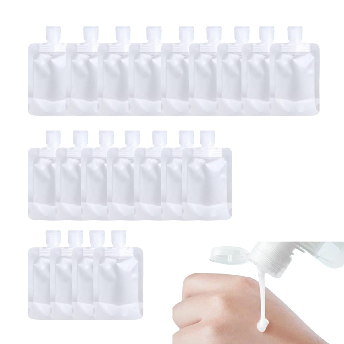 Neutral Zenith シャンプーボトル 旅行用 トラベル パウチ ミニ 詰め替え容器 小分け 漏れない 30ml 20..