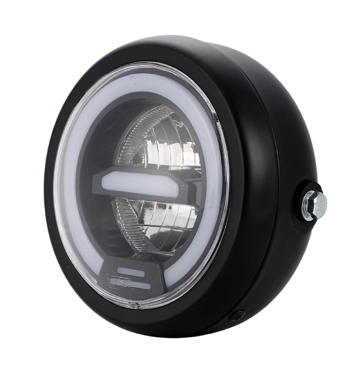 汎用 LED ヘッドライト デイライト イカリング ポジション モンキー ゴリラ ダックス シャリー TW200 TW225 XS250 SRV250 SRX250 SRX400 汎用 カフェ仕様 バイク 外装 カスタム (白光)