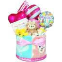 KanonBabys おむつケーキ 女の子 出産祝い 赤ちゃん 誕生日 ベビーシャワー ギフト 1段 Sサイズ Mサイズ