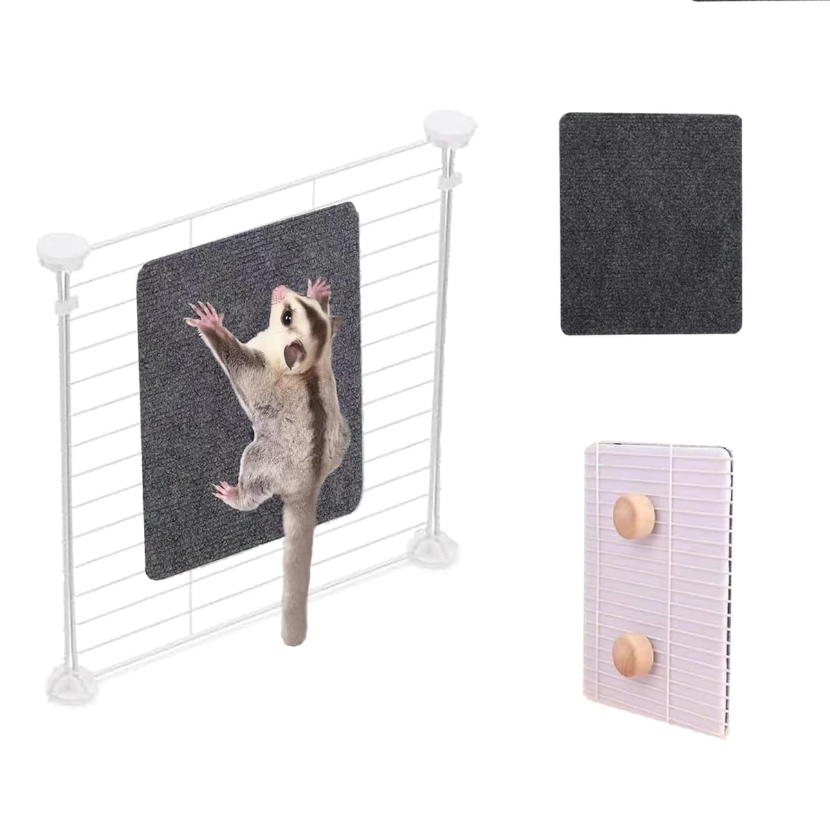 【登って遊べる】 モモンガ ケージ 運動 マット 小動物 飼育 モモンガ アクリルケージ おもちゃ 23×19cm