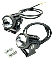 HTharros バイク 用 フォグランプ LED ライト 汎用 12W 作業灯 ワークライト 黄 白 切替 12V 24V 兼用 高輝度 防水 2個セット