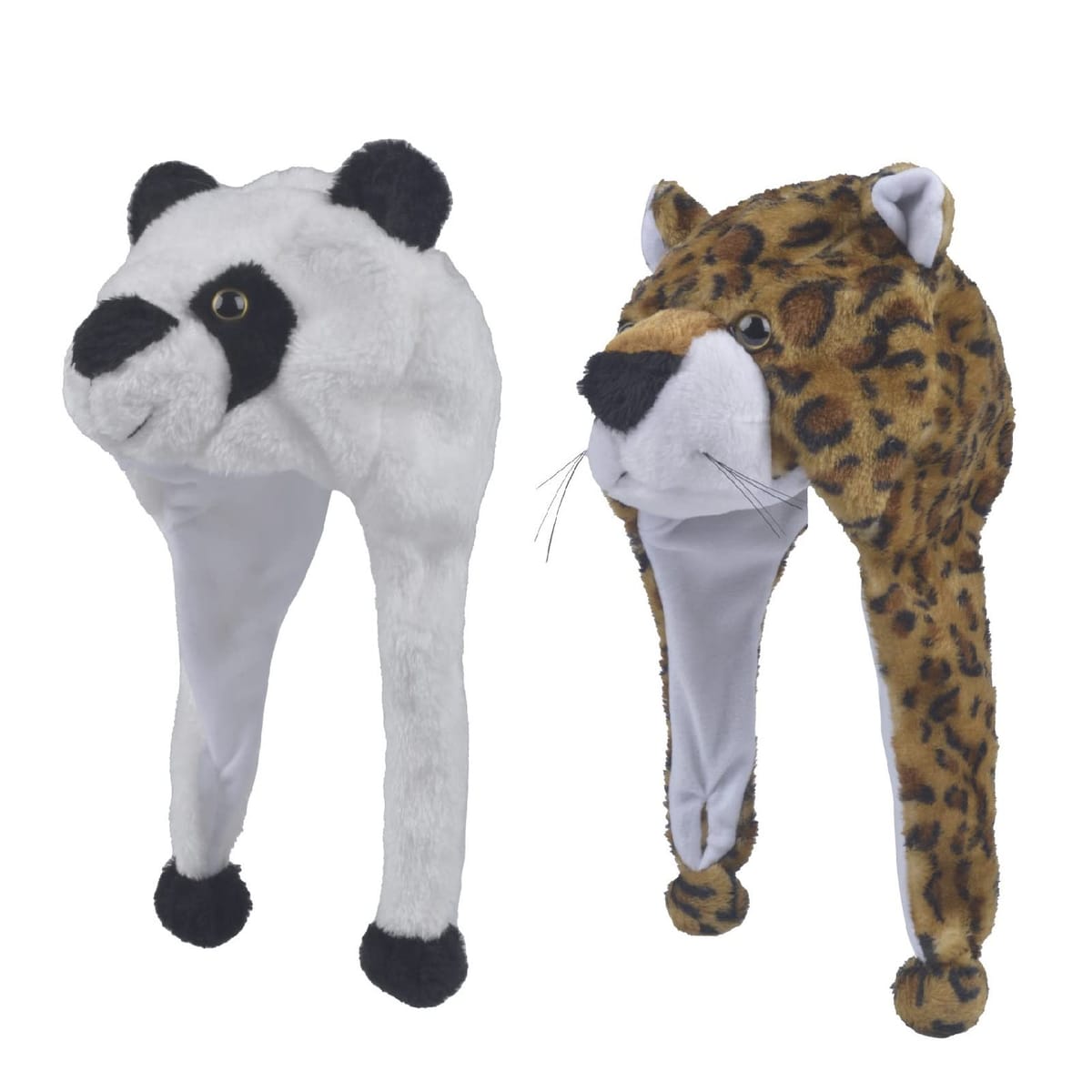 [CAWKAY] アニマル帽子 2個セット 着ぐるみ帽子 ぬいぐるみ 写真撮影 パーティー コスプレ かぶりもの キャップ ハット マフラー