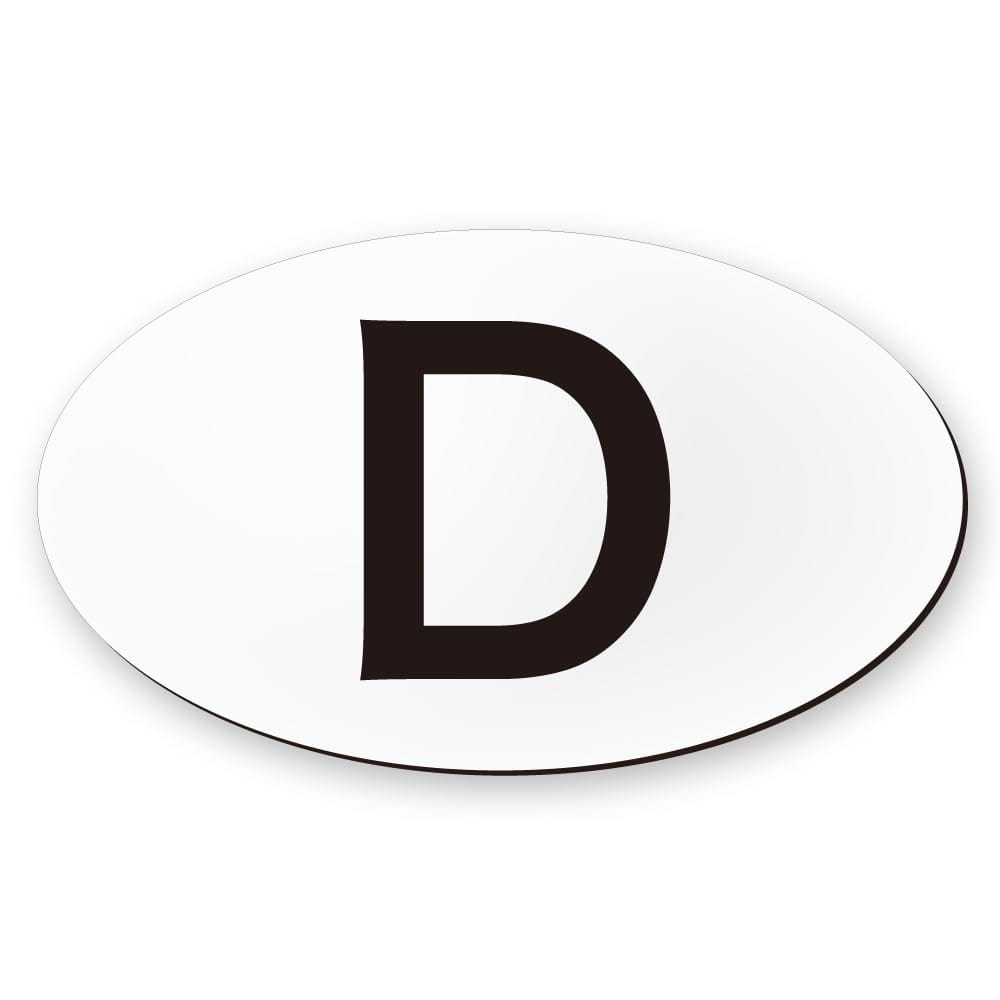 MKE マット仕上げ!! 国記号を表示するマグネット式のカーステッカー (D/ドイツ)