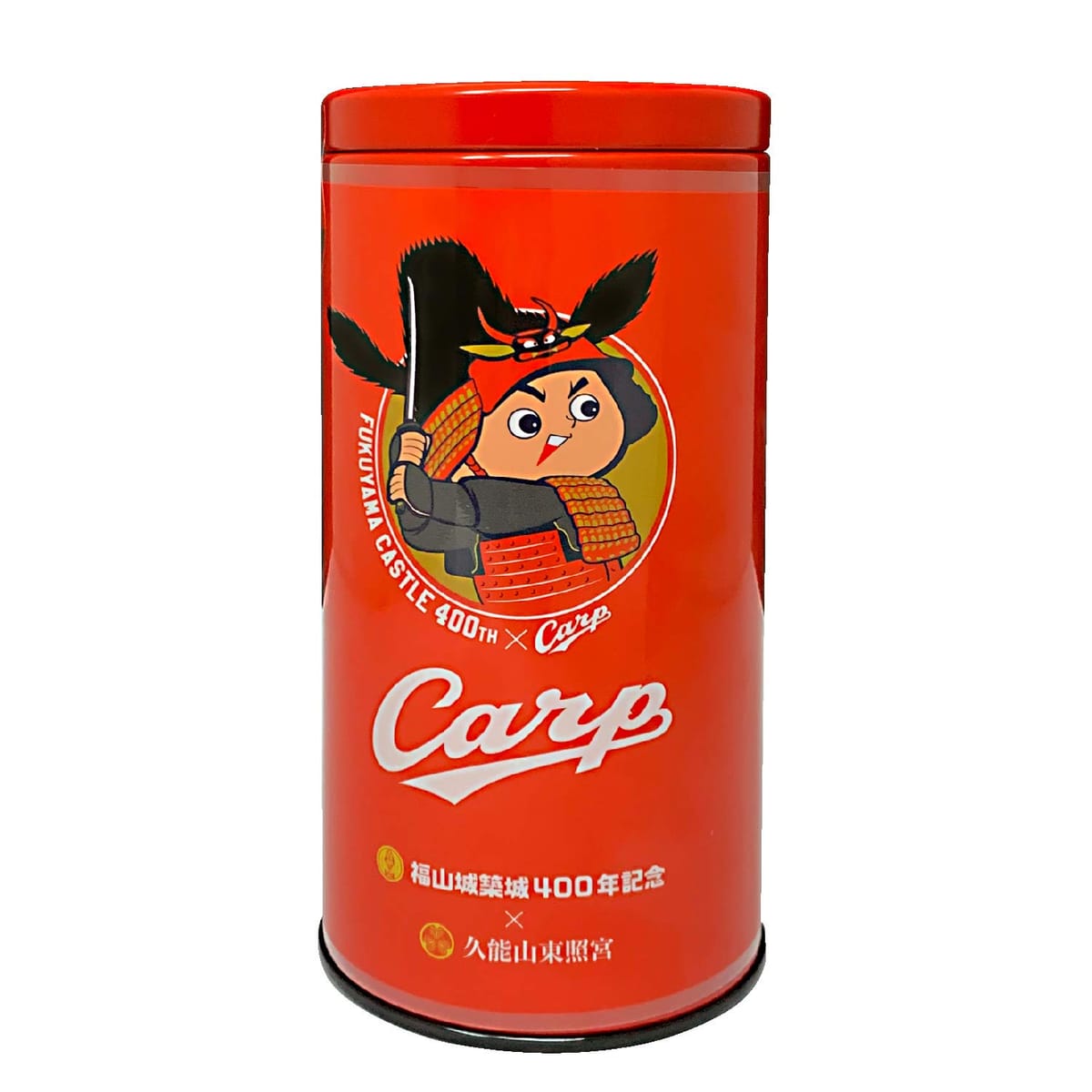 広島東洋カープ カープ坊やデザイン缶入 本山茶 ティーバック 10p入 CARP レッド 缶入り 煎茶 福山城築城400年記念×広島東洋カープ×久能山東照宮コラボの商品画像