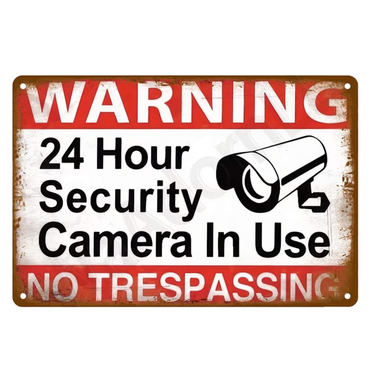 PLEAVIT ブリキ看板 防犯カメラ ブリキプレート 監視中 アメリカン 壁 インテリア 壁面装飾 店舗 入口 ..