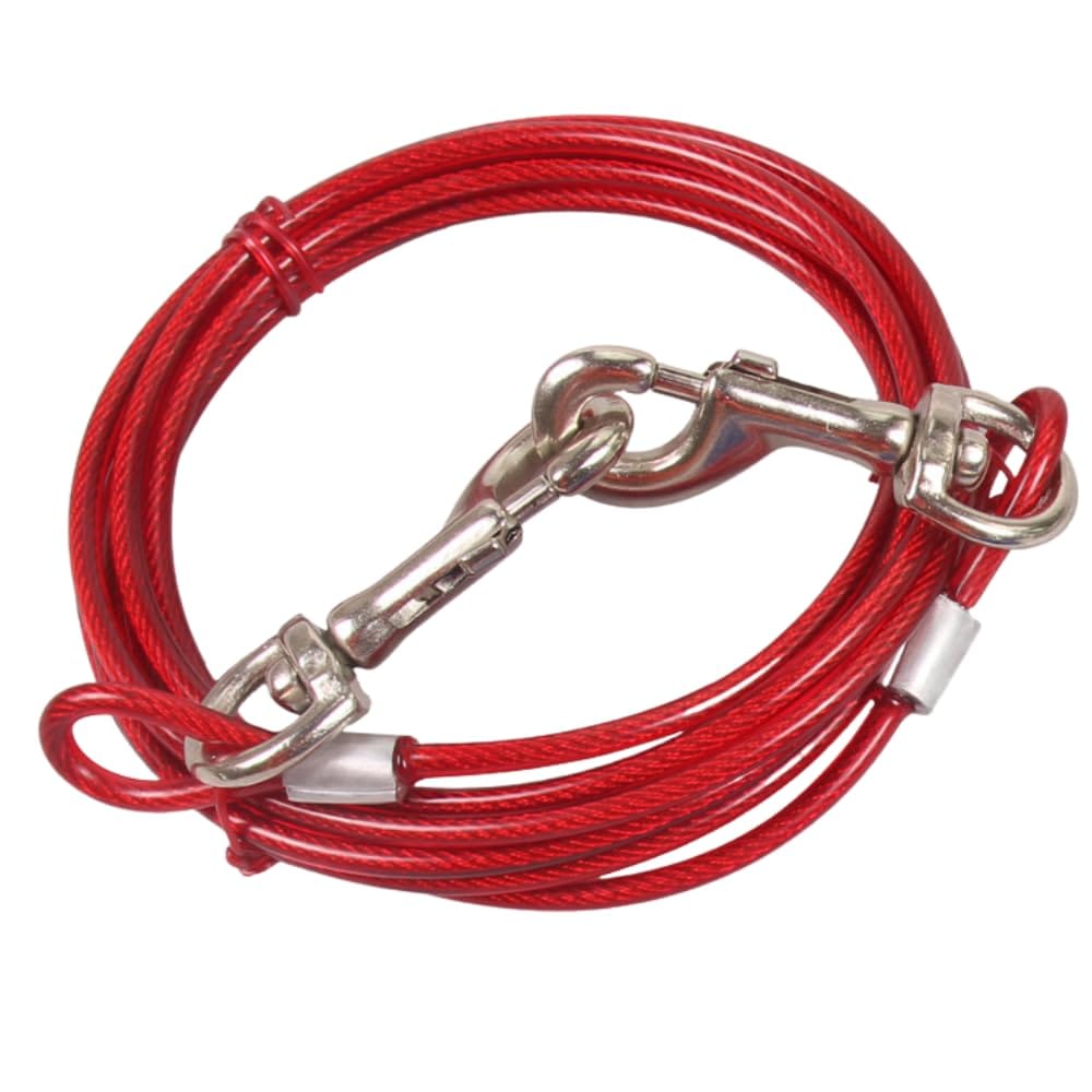 ideamall ロングリード 係留ロープ ランナーケーブル 軽い 絡まりにくい 小型犬 中型犬 犬 係留ケーブ..