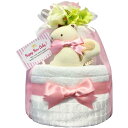 KanonBabys おむつケーキ 女の子 今治 オーガニック 出産祝い 2段 Sサイズ Mサイズ