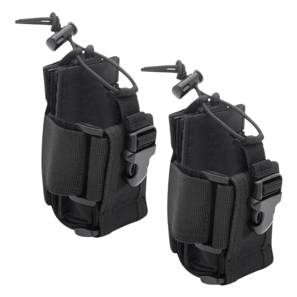 ideamall ラジオポーチ 無線機ホルダー トランシーバー ラジオハーネス ポーチ 無線機 ホルダー 2個セット