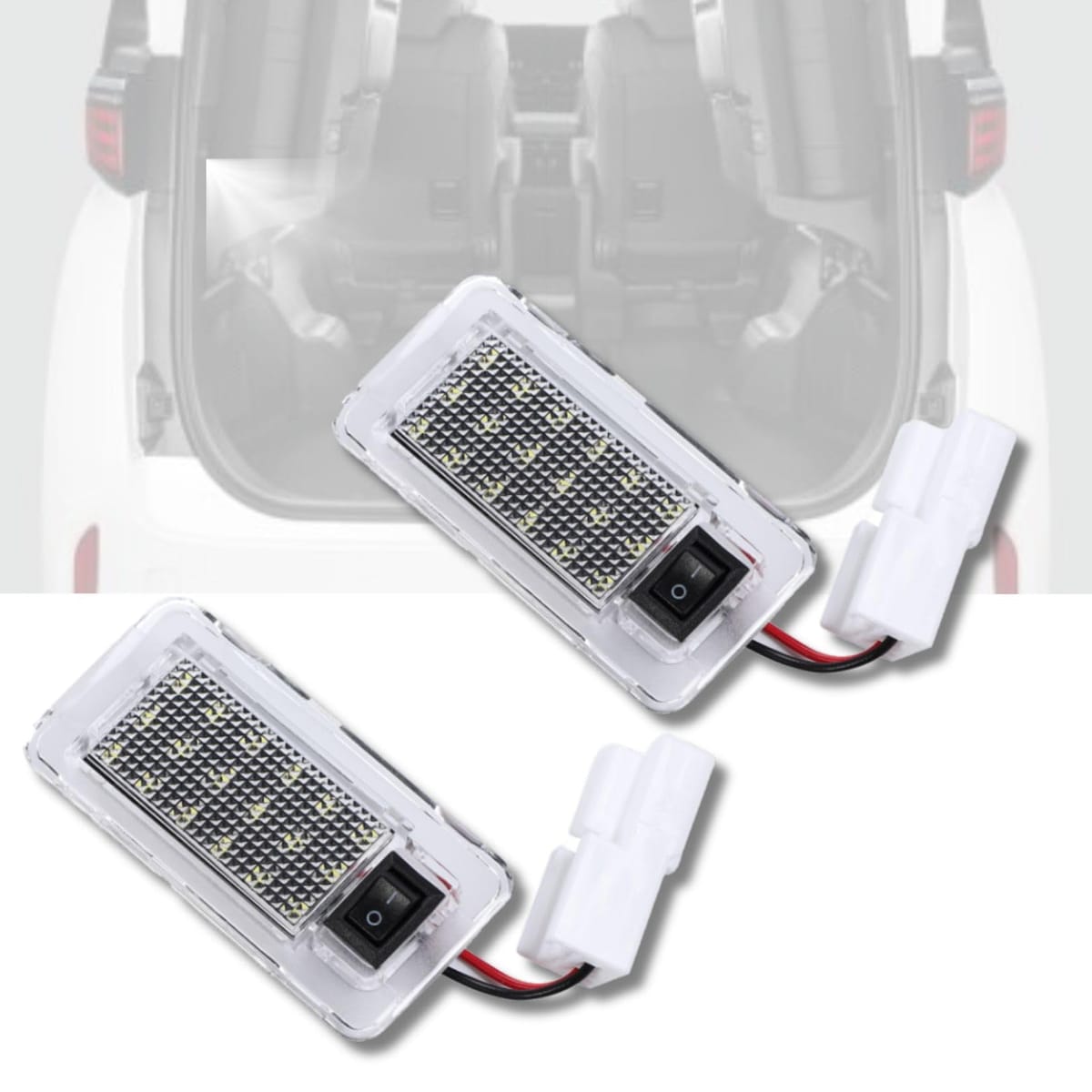 トヨタ アルファード ヴェルファイア対応 ラゲッジランプ LED ホワイト 内装パーツ 純正交換型