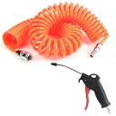 PLEAVIT エアーホース スパイラル 内径5mm 外径8mm ワンタッチ カプラー 継ぎ手 PUウレタン