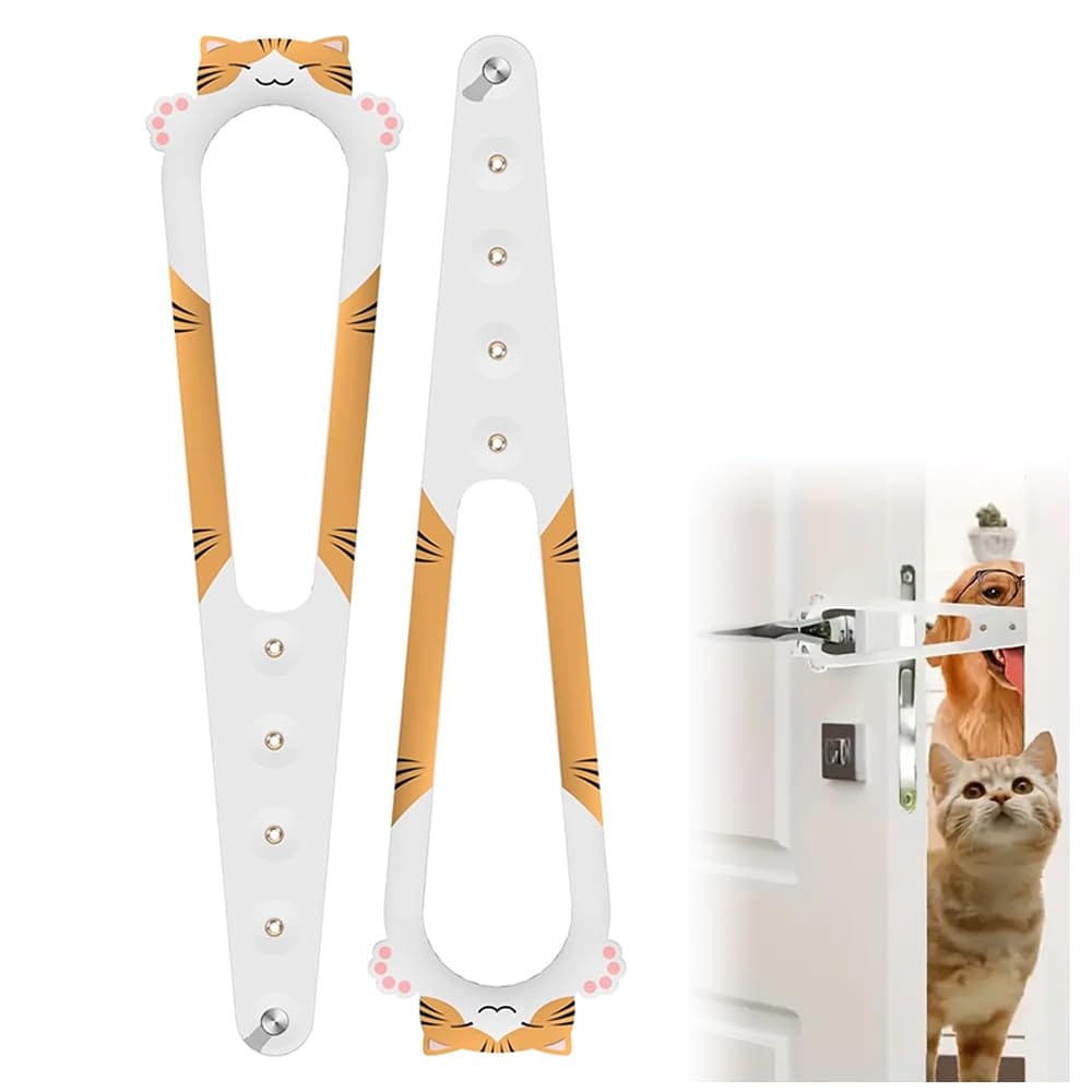 MINORITY DESIGN 猫 ドア ドアストッパー 2枚セット ペット 室内 とじこめ防止 5段階調整 換気 工事不要 取付簡単