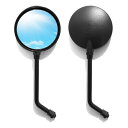 Archnote バイク ミラー z2 対応 タイプ ショート ロング 10mm 左右 セット ラウンド 丸 型 旧車 カスタム パーツ 汎用 サイド ブラック