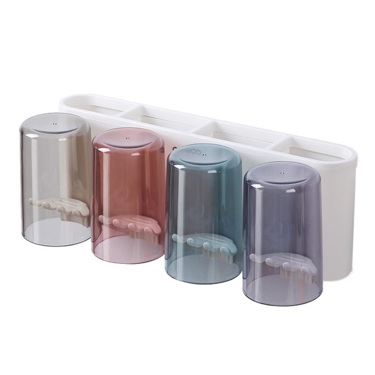 ideamall 歯ブラシ スタンド ホルダー コップ 洗面所 浮かせる 収納 壁掛け