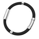 静電気除去 ブレスレット スポーツ シリコンブレスレット メンズ 磁気 チタン ゲルマニウム おしゃれ 13cm~20cmの手首に適応 磁気ボタンでより使いやすく 黒/青/赤/ピンク 防水防塵滑り止め 男女兼用 (黒)
