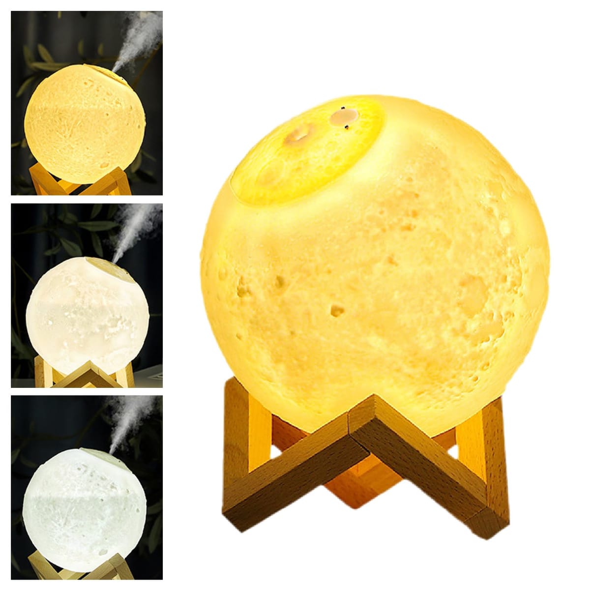 PIENSE 加湿器 超音波式 充電式 LED アロマディフューザー 卓上 1.5L 0.88L コードレス