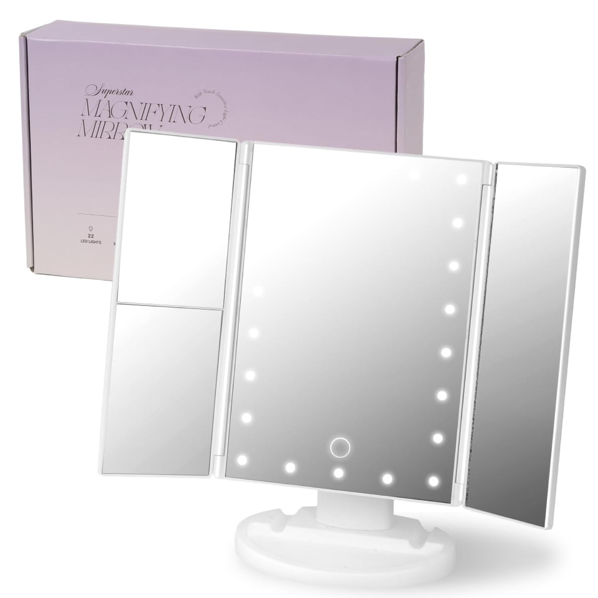 ✅【2025最新モデル】美容クリニックの美の基準に認められた2025年改良モデル✅【22個LEDライト】ワンタッチで明るさを無段階で調節でき、顔全体を均一に照らします✅【180°×270°角度調整】左右180°上下270°とよりベストな角度...