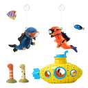 Archnote アクアリウム 水槽 オブジェ 隠れ家 レイアウト オーナメント アクセサリー 飾り 潜水艦 チンアナゴ ダイバー セット