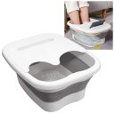 折り畳み式足湯バケツ フットバス リラックス 蓋付き 保温仕様 アウトドア
