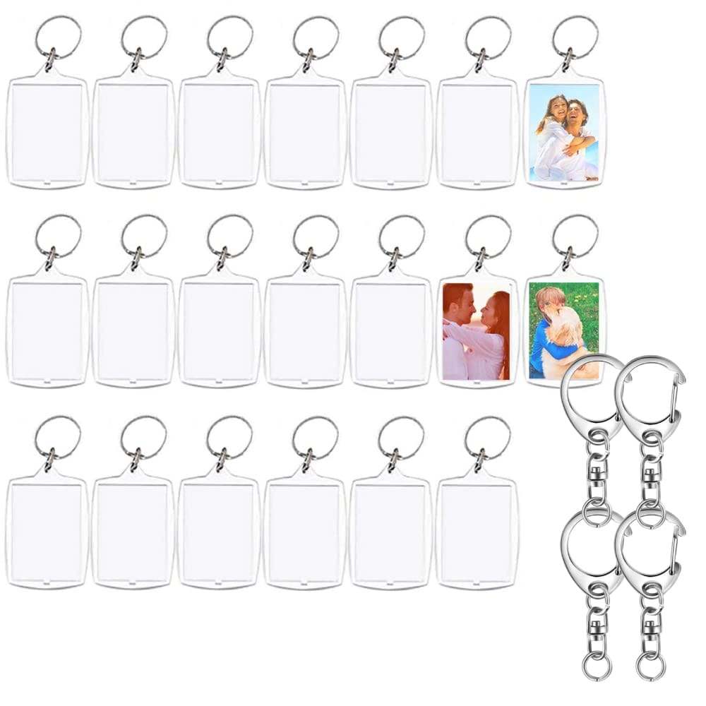 [TK.FELLY] フォト キーホルダー 20個セット アクリル 手作り ナスカン付き