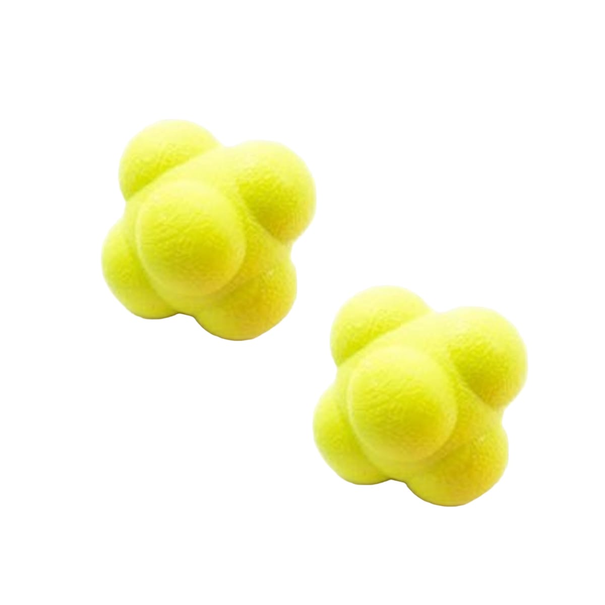 リアクションボール 反応トレーニングボール 6面 イレギュラーバウンド スポーツ トレーニング 反射神経 瞬発力 リハビリ用 2個セット