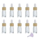 Alpha Depot 遮光瓶 スポイトボトル ガラス製 アロマオイル コスメ 詰替え 保存容器 ボトル 香水 精油 小分け