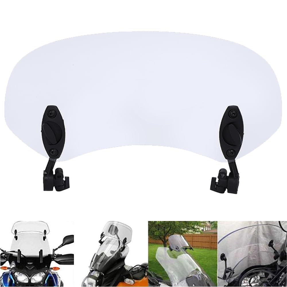 バイク オートバイ ウインドシールド スクリーン エクステンション メーター バイザー 風防 雨除け 防..